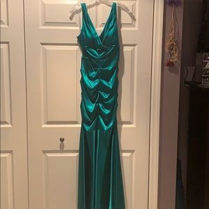 Emerald green gown